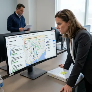 Healthcare transportation coordination dashboard