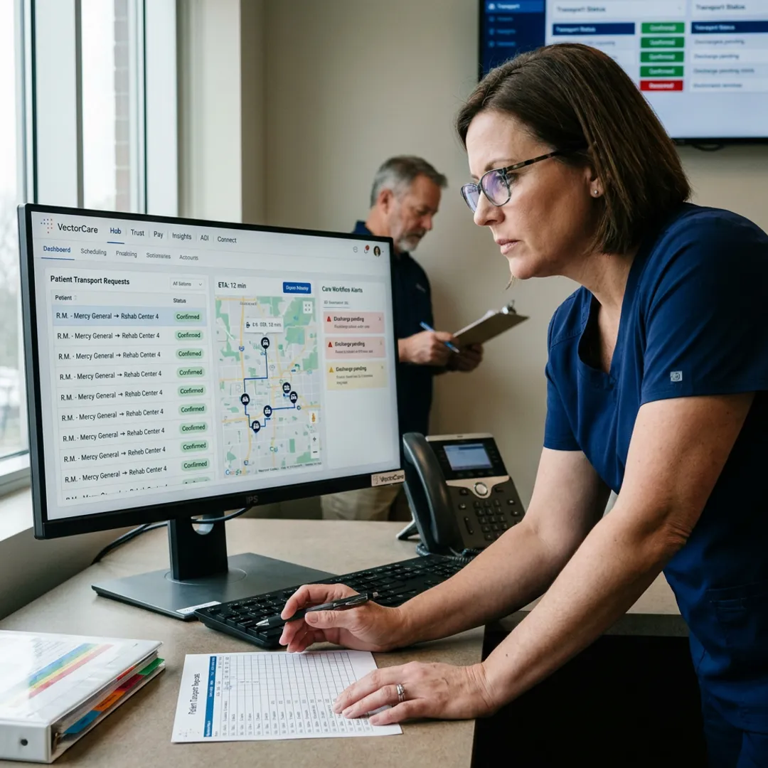 Patient logistics coordinator dashboard