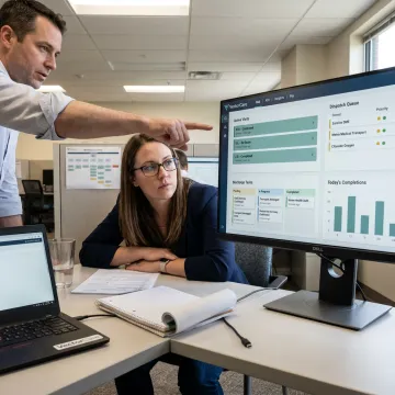 Home health care software dashboard for patient logistics coordination