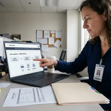 DME delivery workflow dashboard