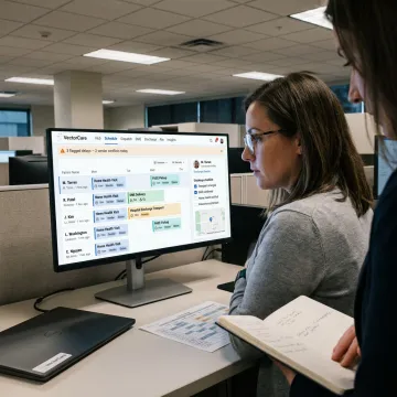 Home health care scheduling platform dashboard