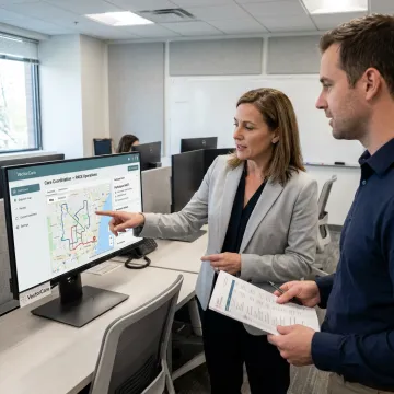 PACE transportation coordination dashboard for elderly care logistics