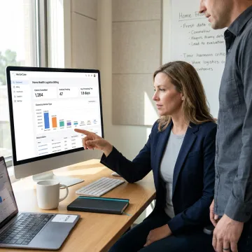 Home health billing software dashboard