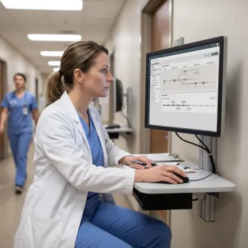 EHR-embedded patient logistics workflow on a healthcare platform