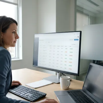 Healthcare billing dashboard on a secure SaaS platform