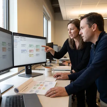 Healthcare IT team planning EHR integration workflow