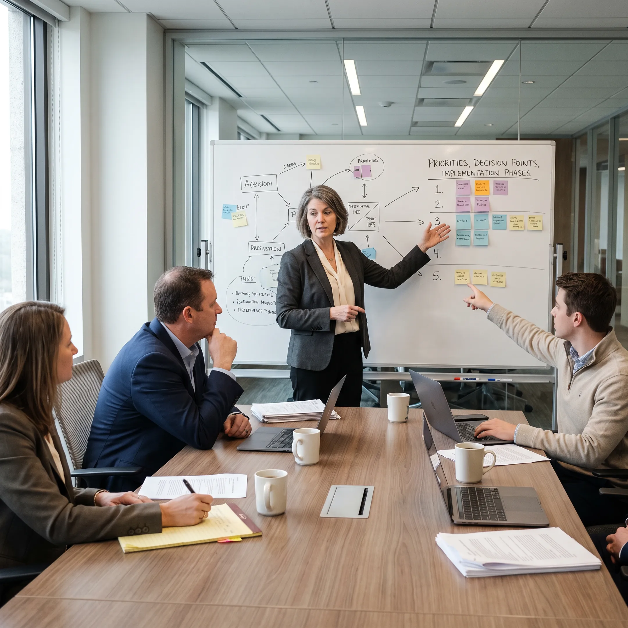 Transformation leader guiding a digital strategy workshop