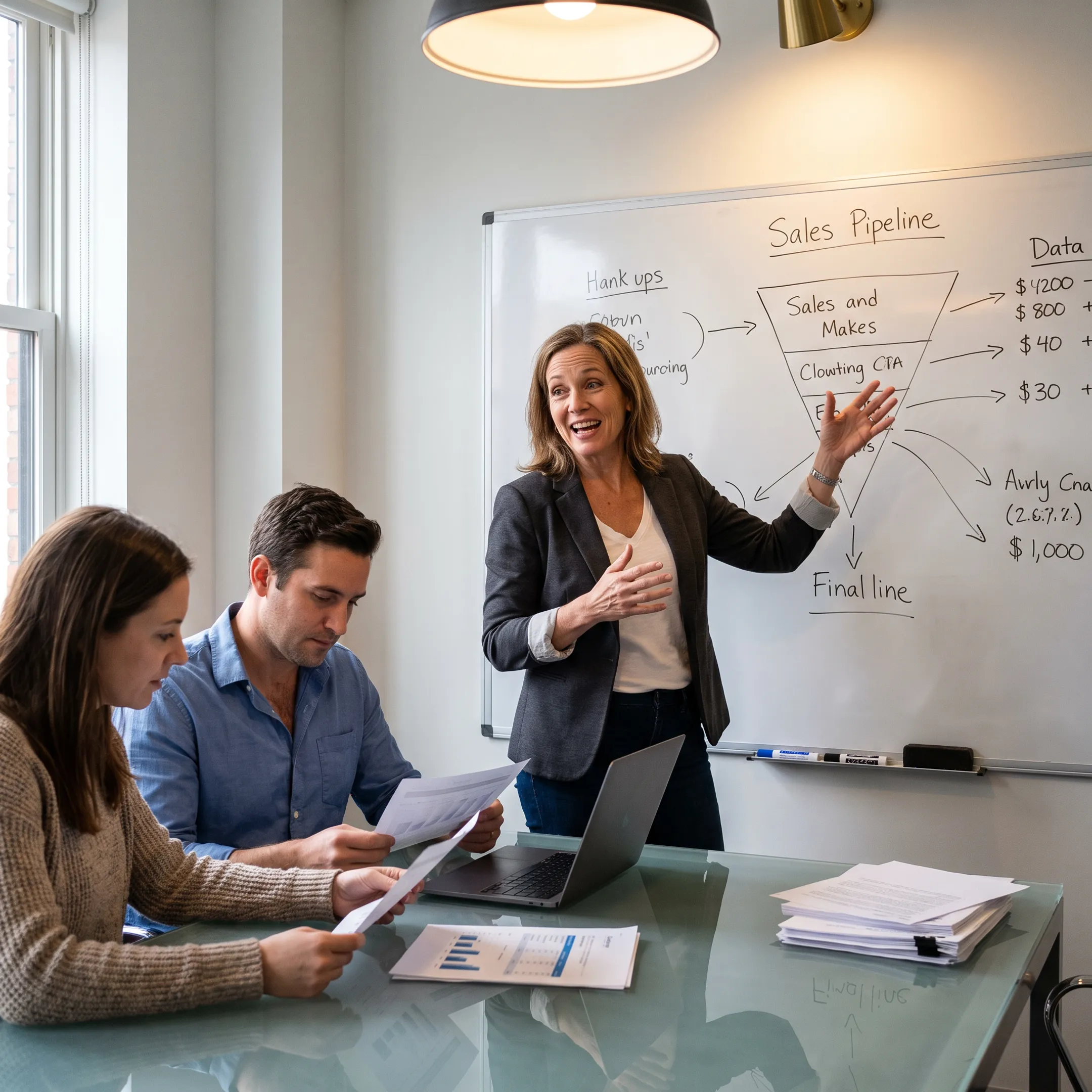Part-time sales leader planning go-to-market strategy