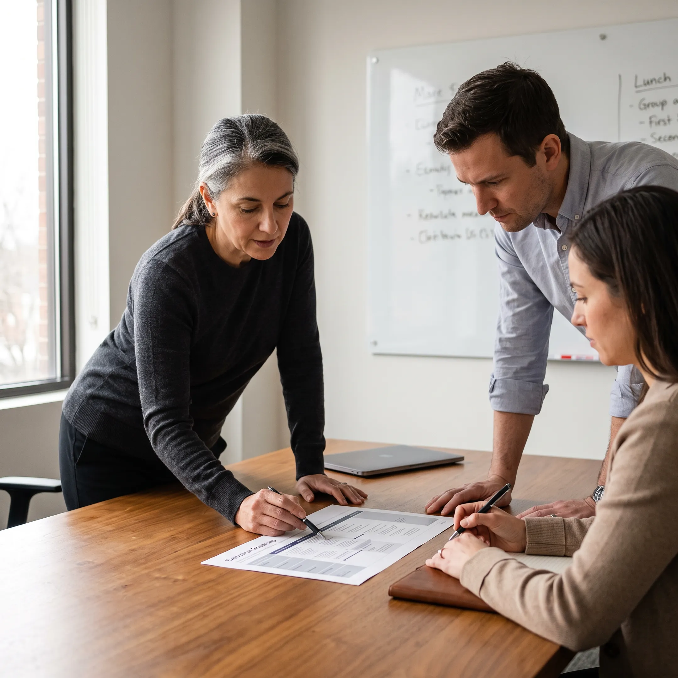 Fractional technology leader collaborating with company founders
