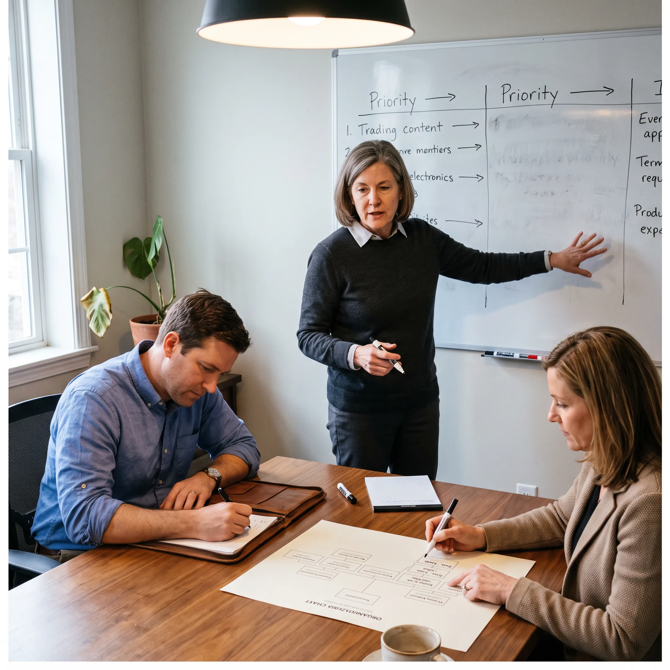 Business leaders planning an operating initiative