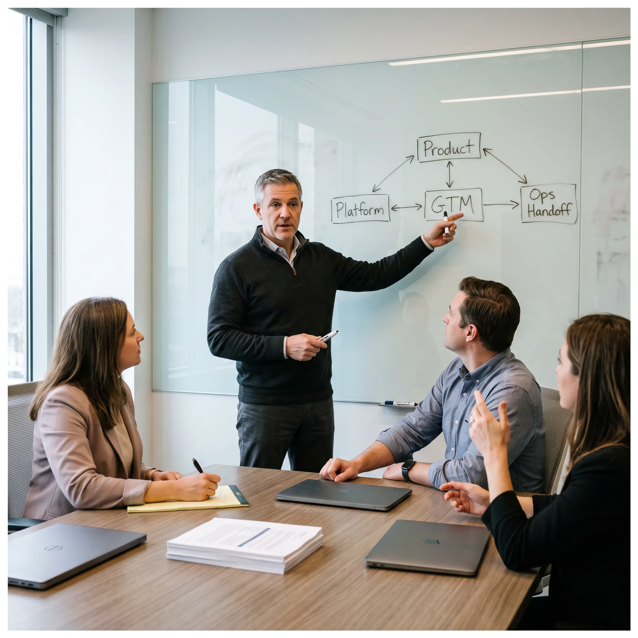 Technology leader mapping strategic priorities with an executive team