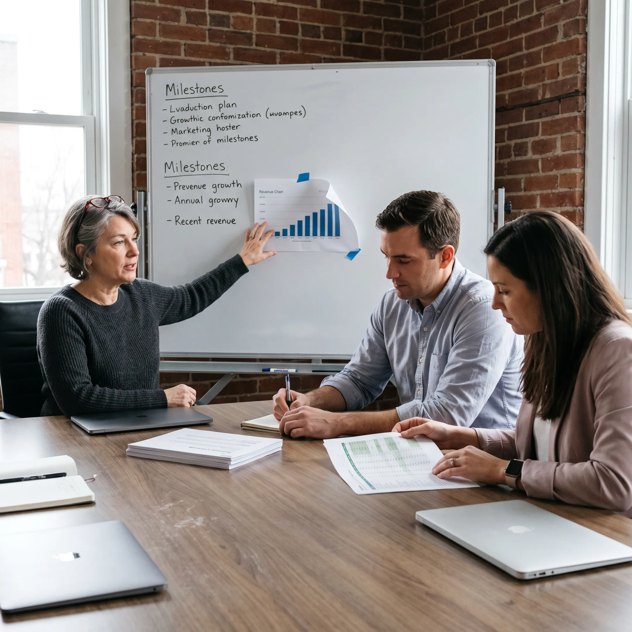 Operator and founders planning revenue growth initiatives