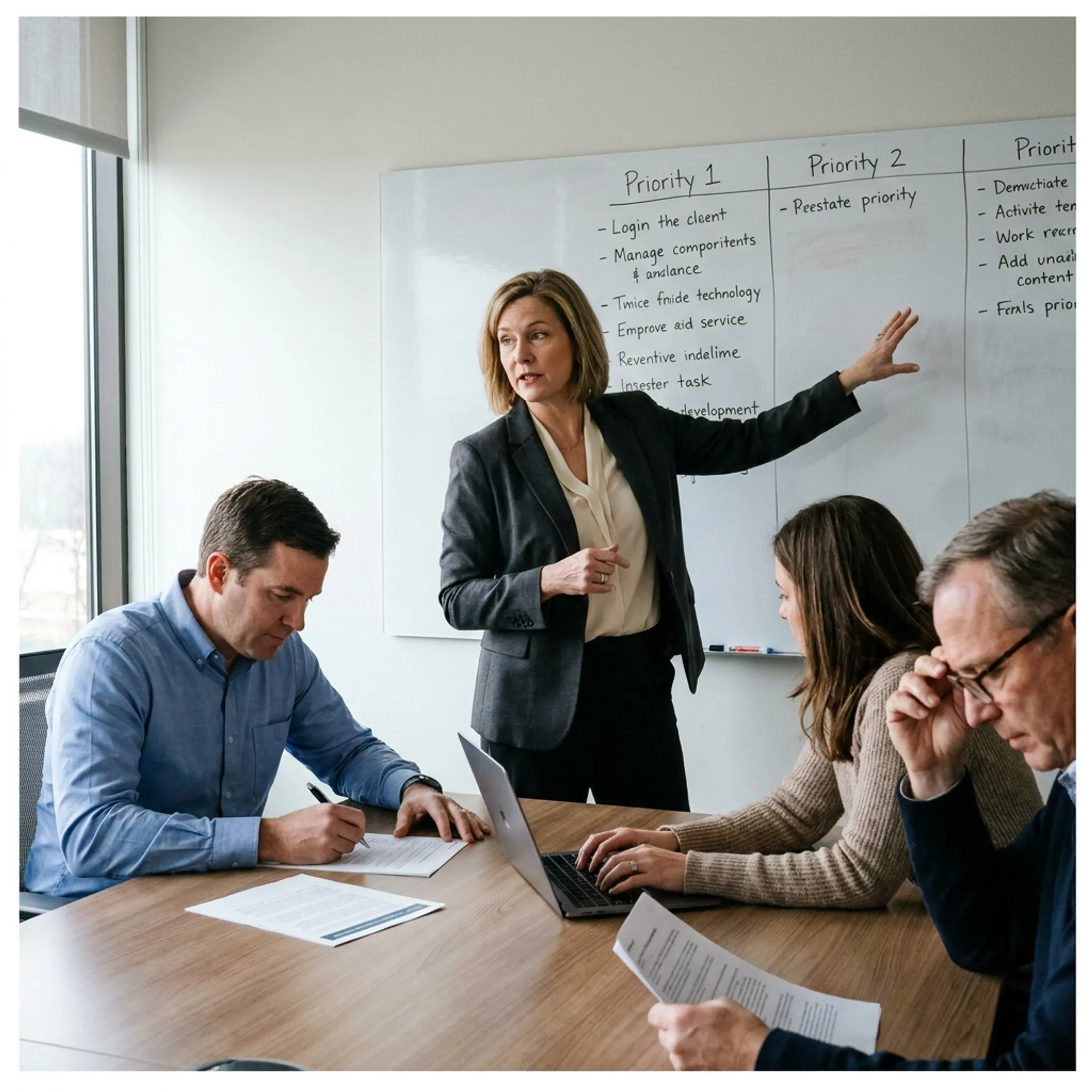 Fractional executive leading a focused business planning session