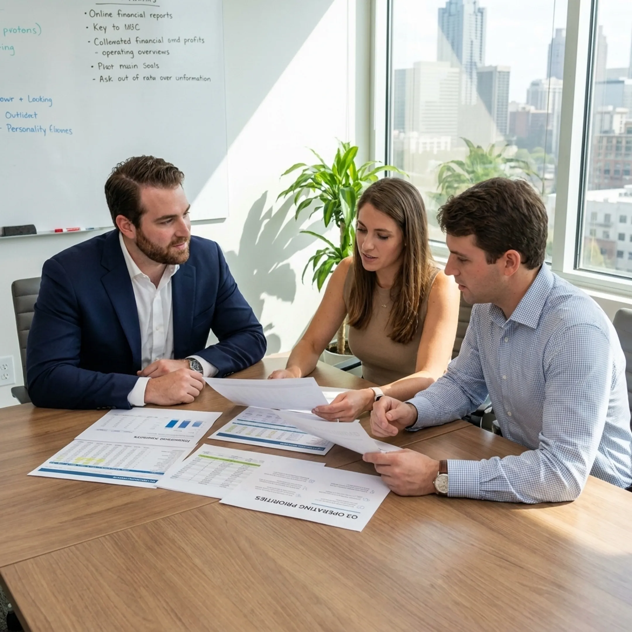 Fractional CFO collaborating with founders on financial strategy