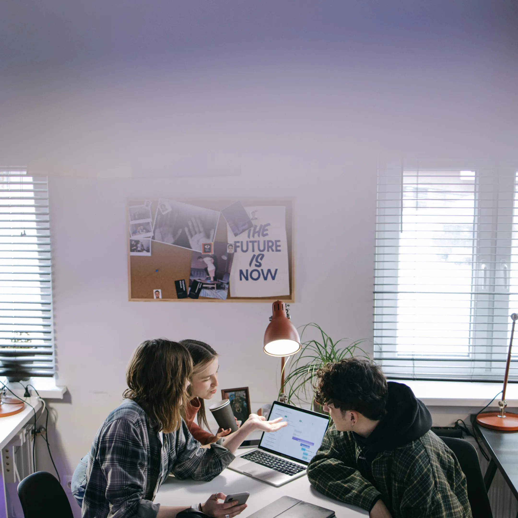 Operators planning business process improvements with company leaders
