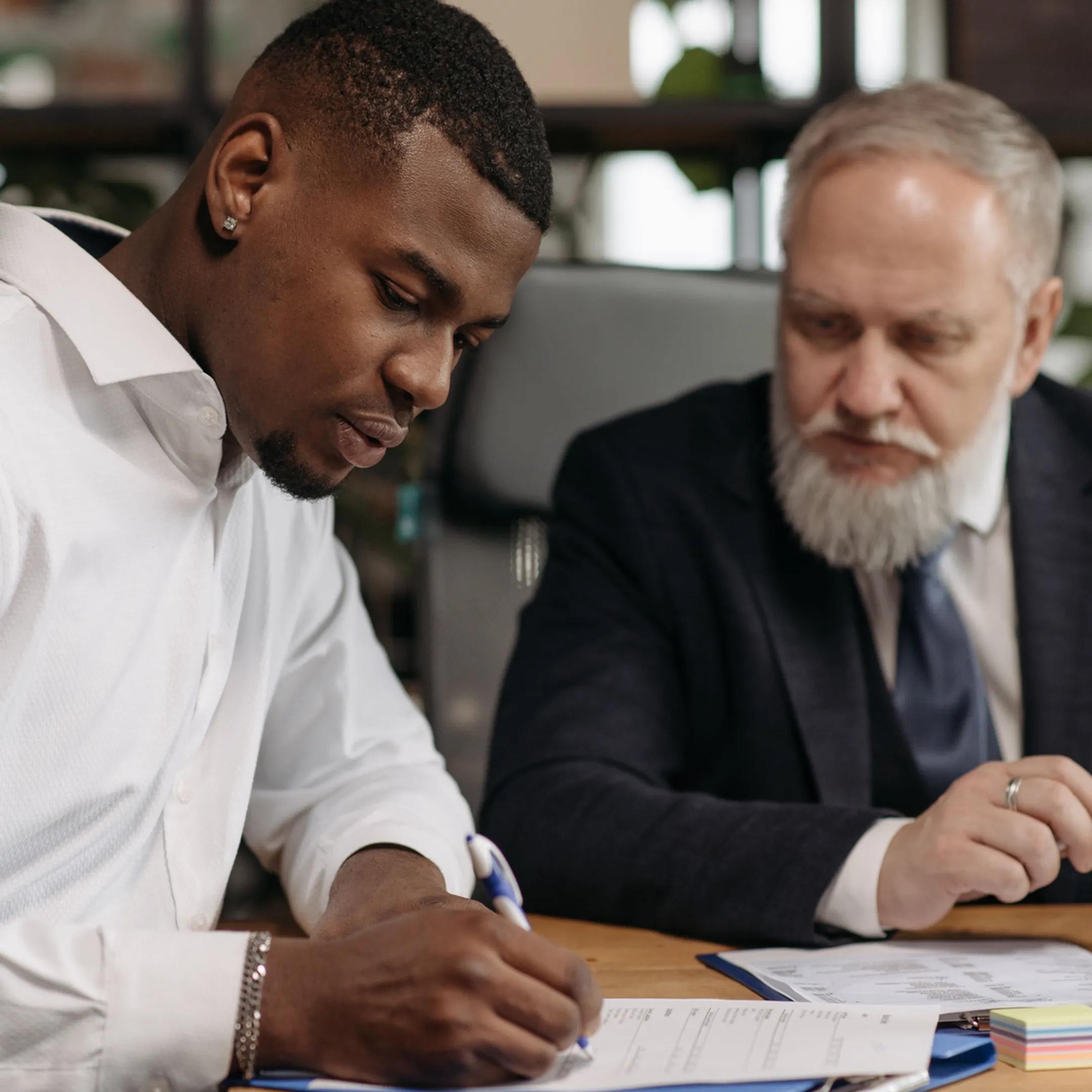 People operations consultant reviewing an organizational plan