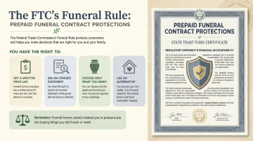 State consumer protection trust fund document for prepaid funeral contract coverage