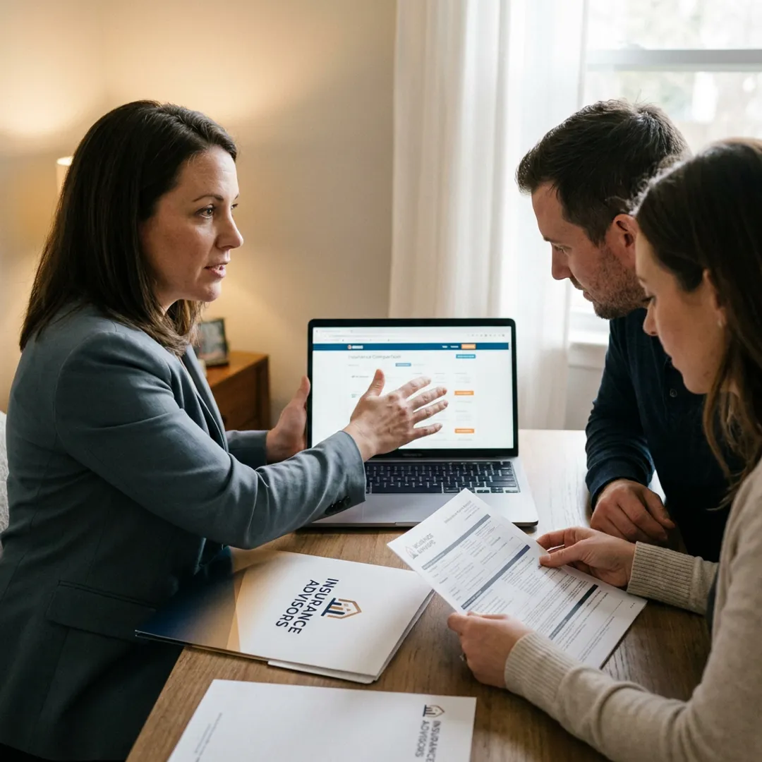 Advisor guiding a client through a life insurance application