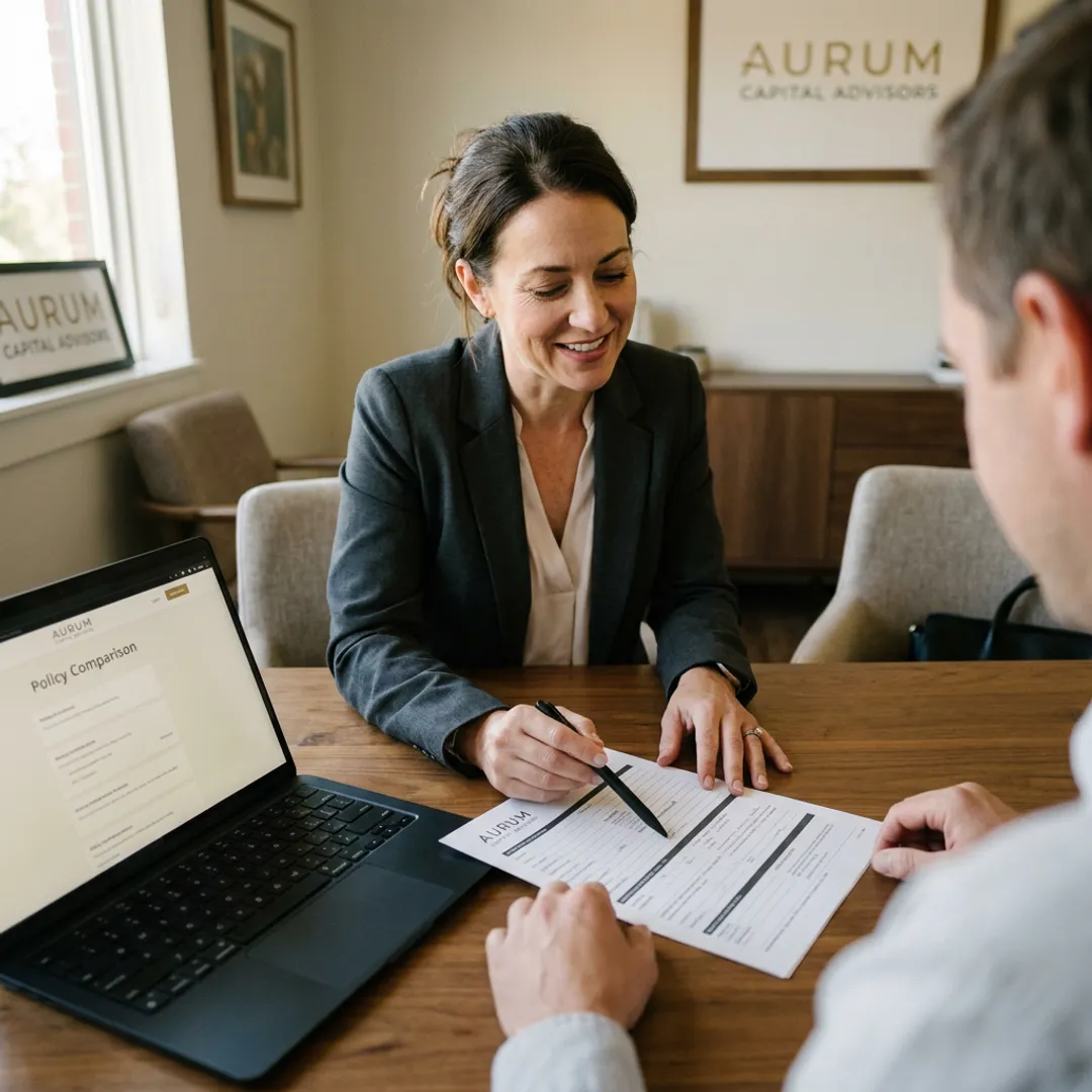 Advisor guiding a final expense insurance application