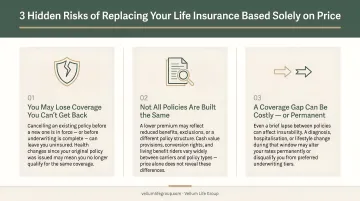 Three hidden risks of replacing life insurance policy based solely on price