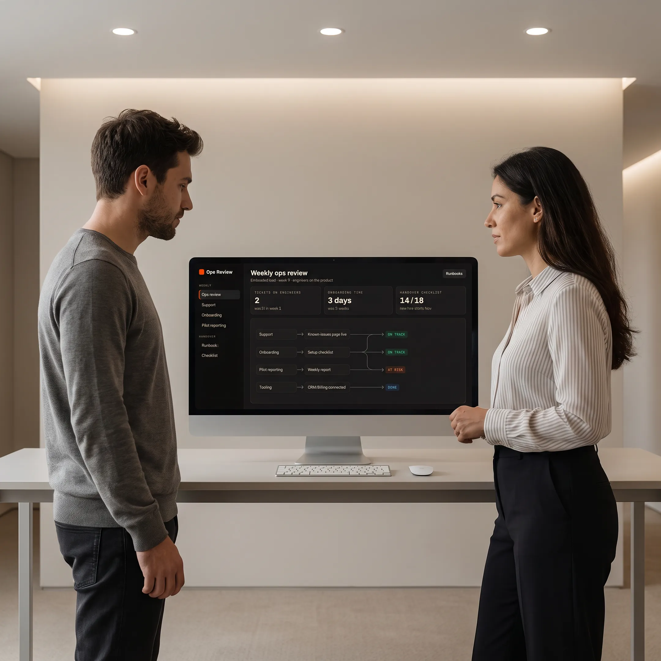 Developer reviewing a custom business software dashboard