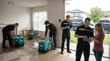 Respond Property Solutions IICRC-certified restoration crew arriving on-site at residential property