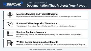 Four key documentation types required to protect a homeowners insurance claim