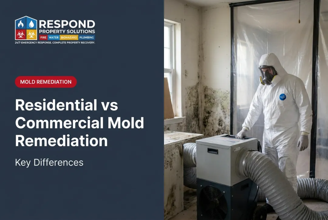 Residential vs Commercial Mold Remediation: Key Differences