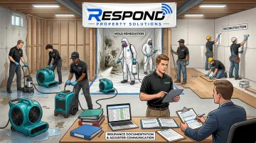 Respond Property Solutions full-scope basement restoration services overview from extraction to reconstruction