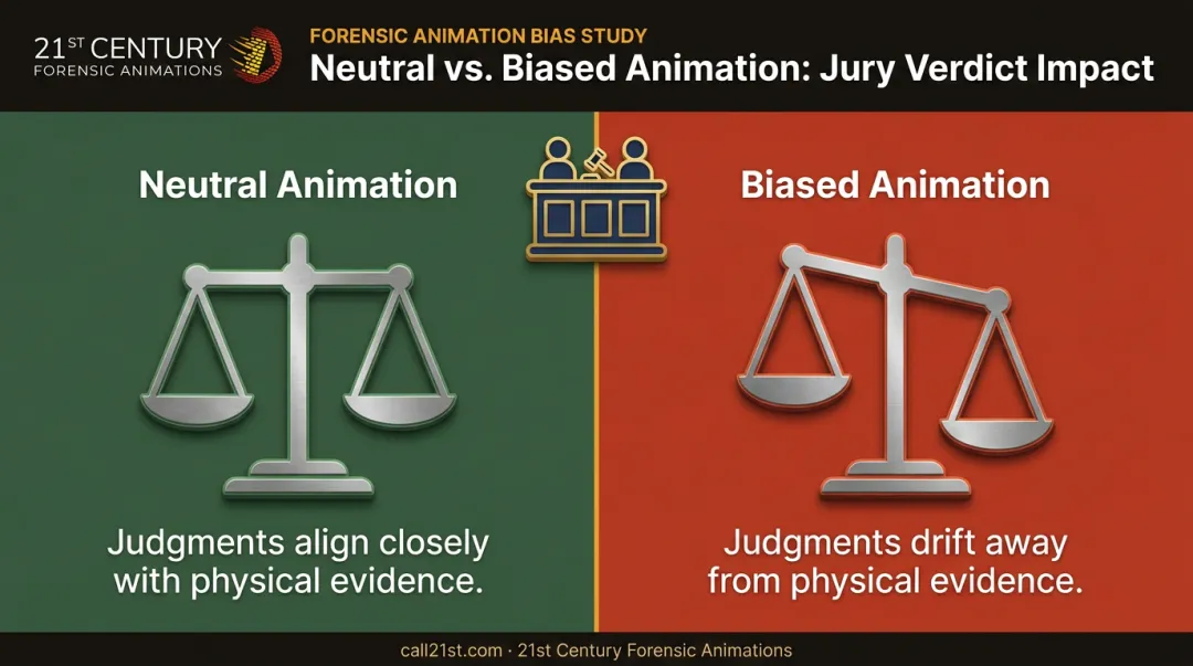 Neutral versus biased forensic animation impact on juror verdict alignment