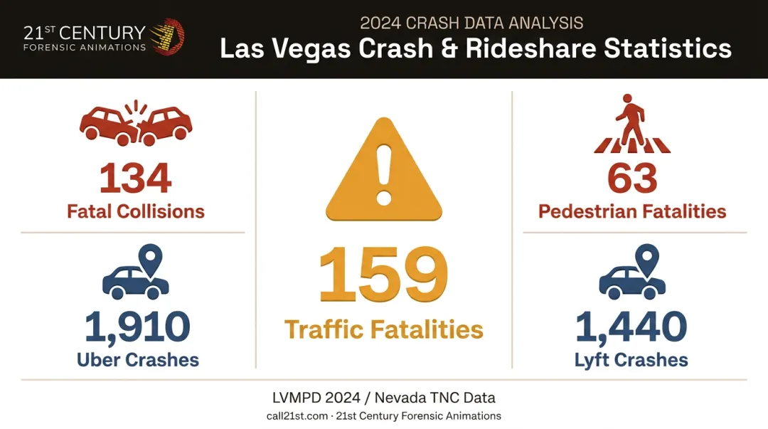 Las Vegas traffic fatality and rideshare crash statistics data visualization