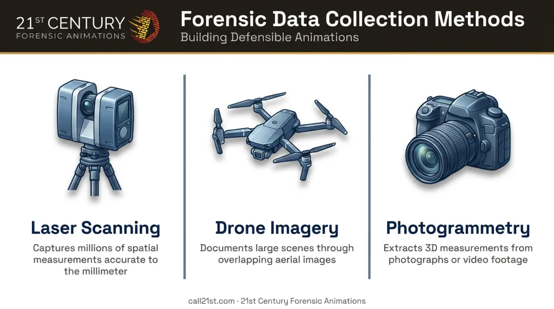 Laser scanning, drone imagery, and photogrammetry data collection methods comparison