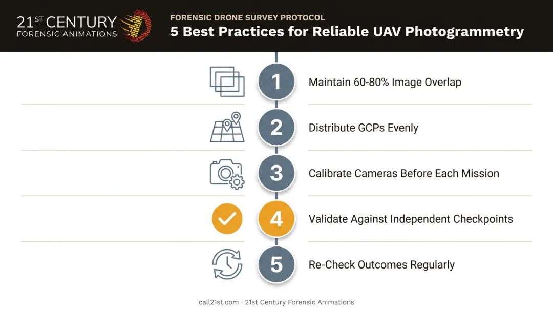 5 best practices for accurate and court-ready UAV photogrammetry surveys