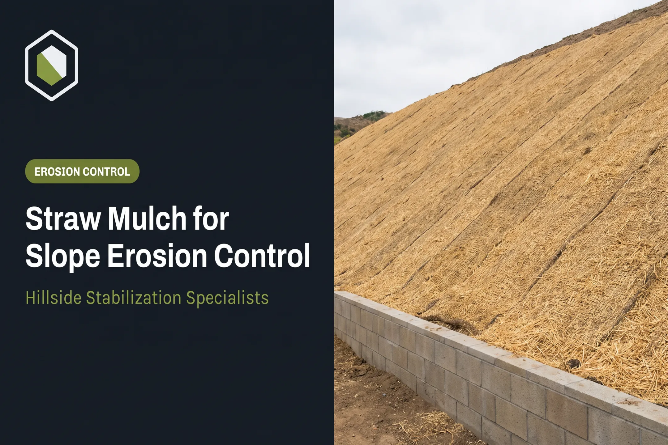 Straw Mulch for Slope Erosion Control