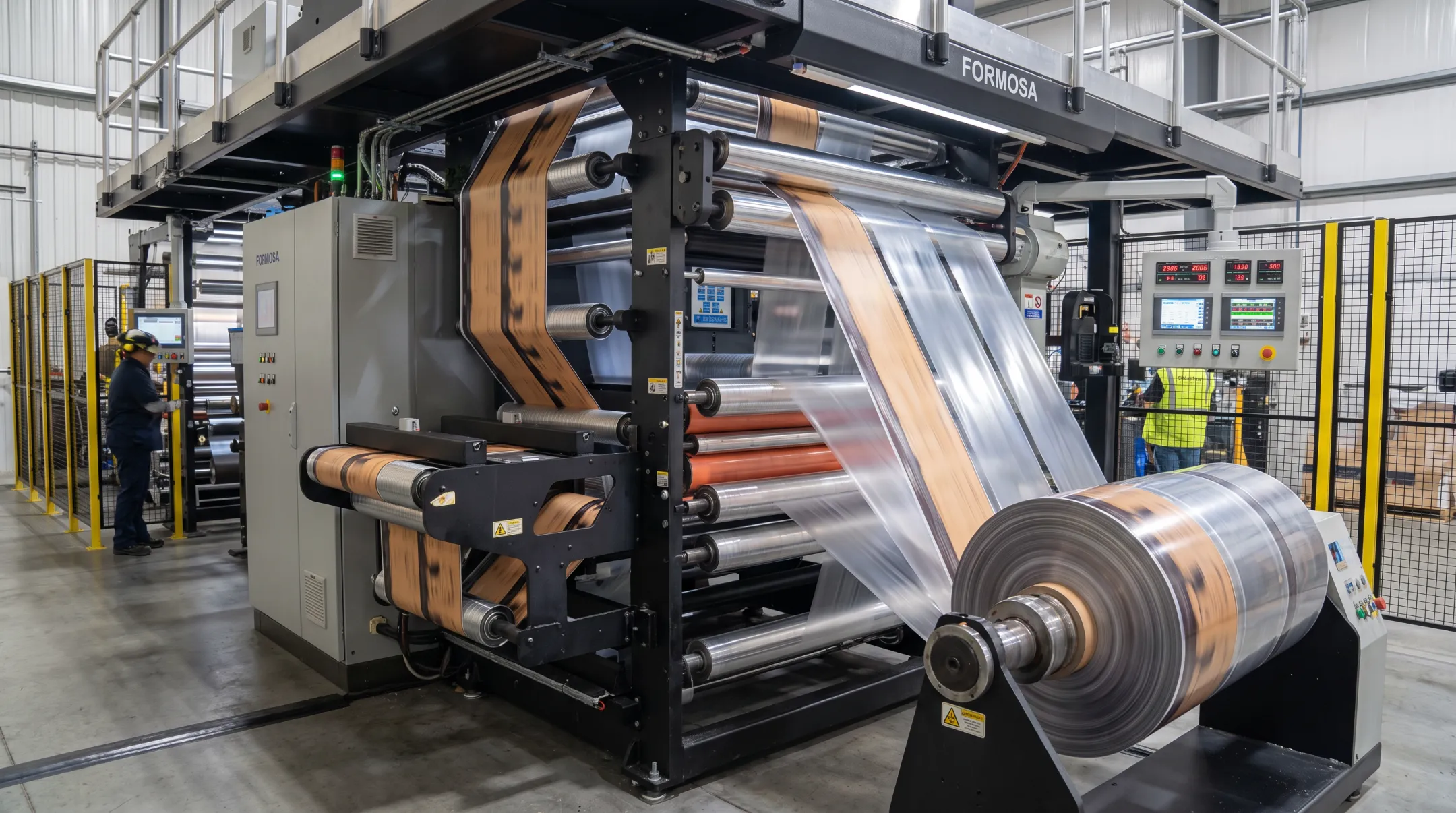Formosa five-layer lamination machine producing barrier film rollstock