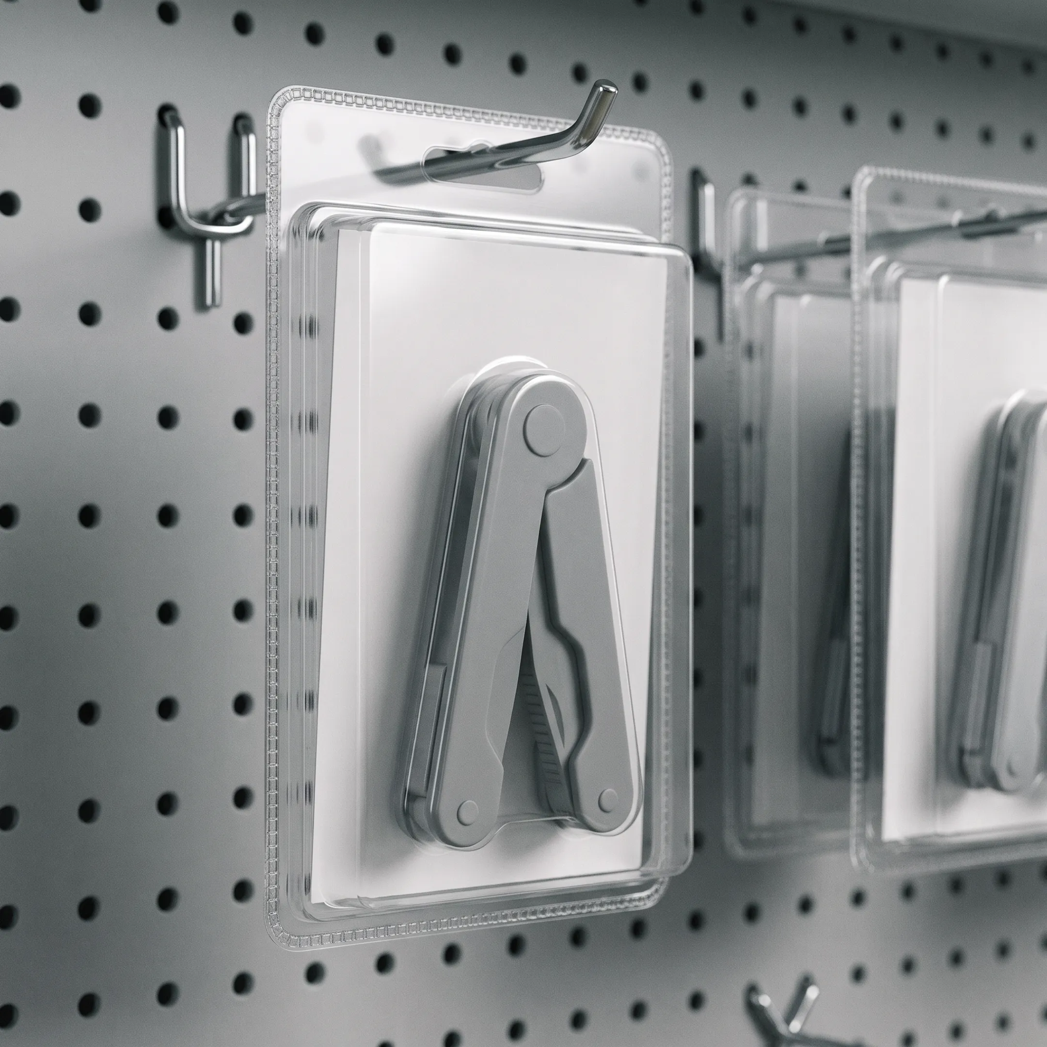 Consumer goods clamshell packaging