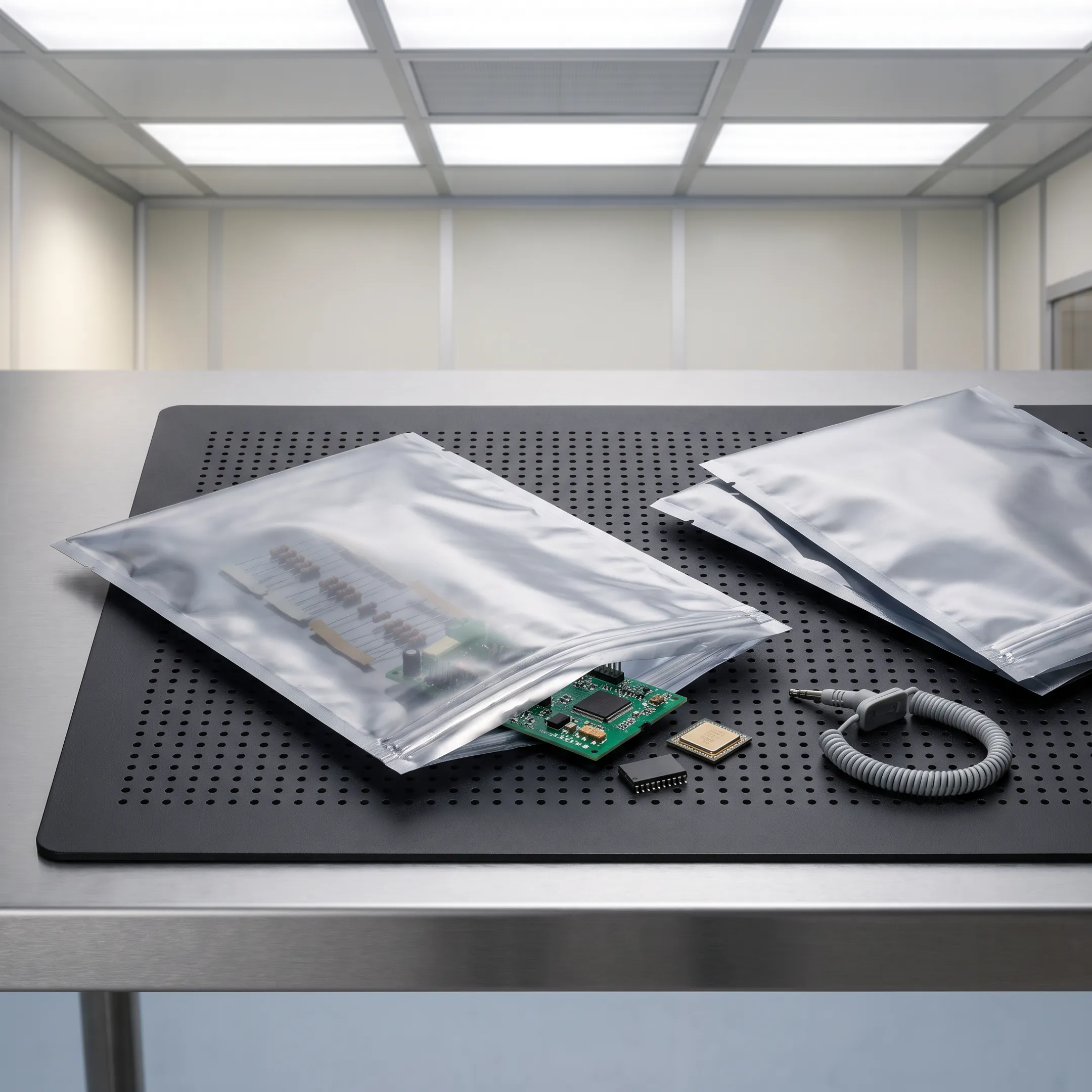 Electronic component zipper pouches