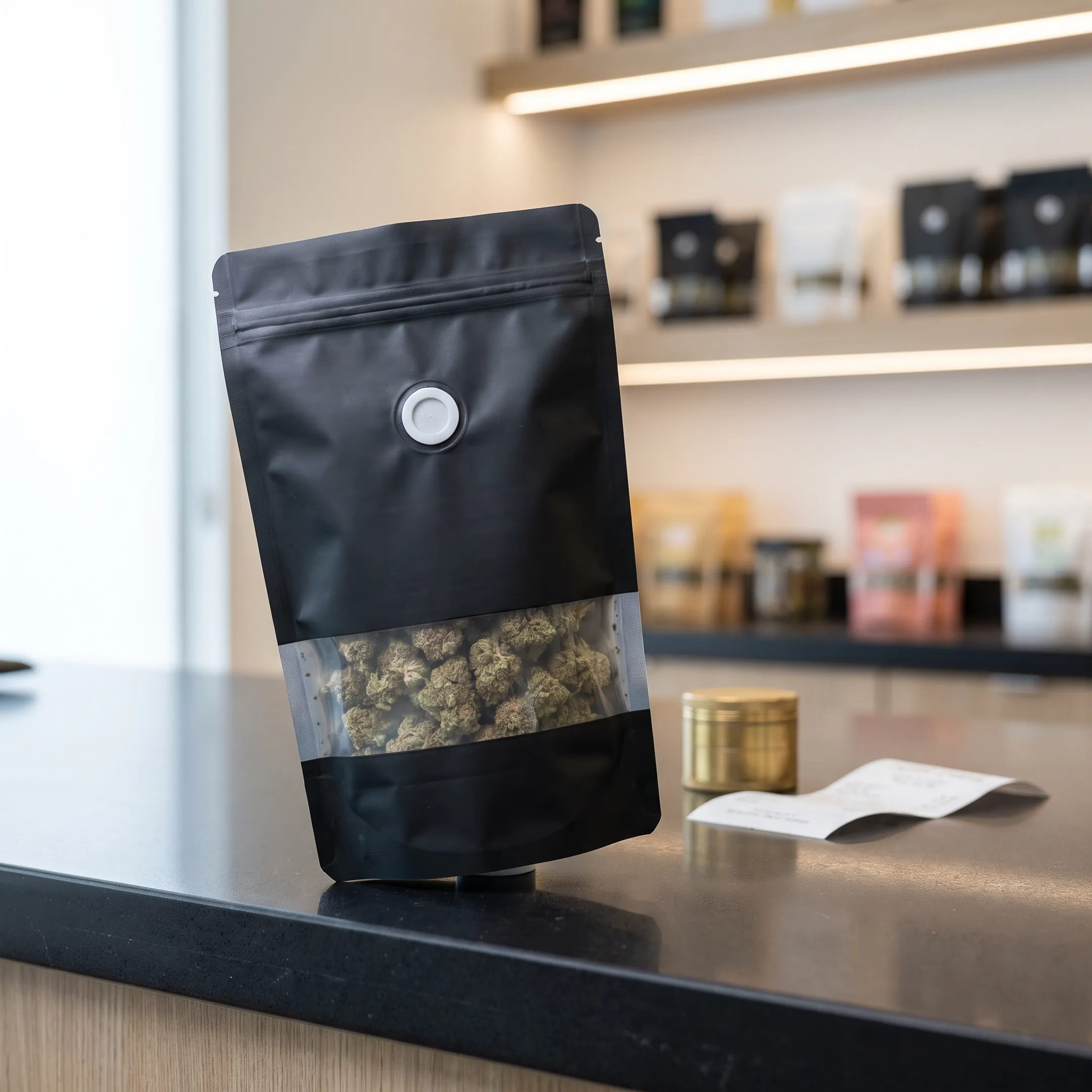Cannabis flower zipper pouches