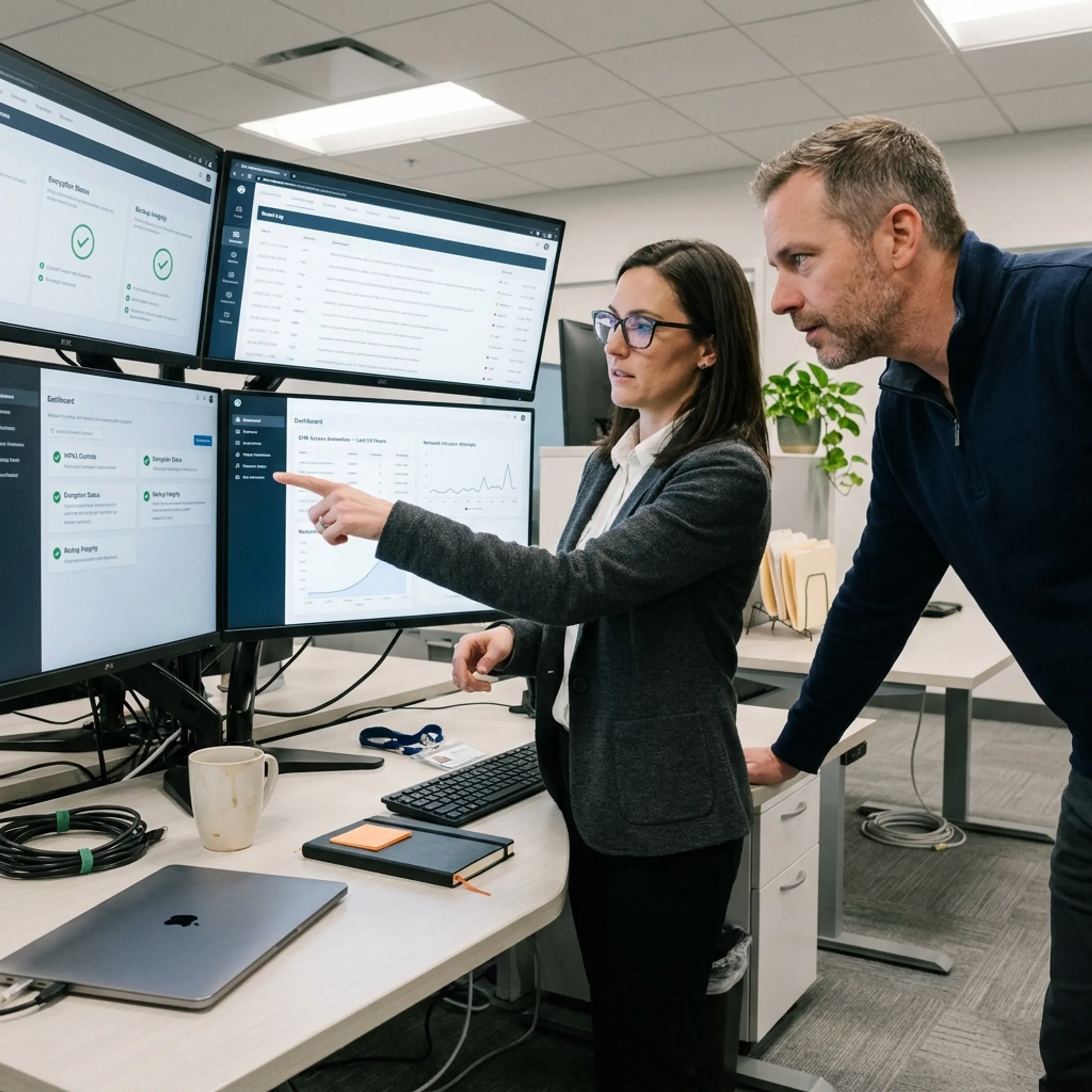 Cybersecurity team securing healthcare networks