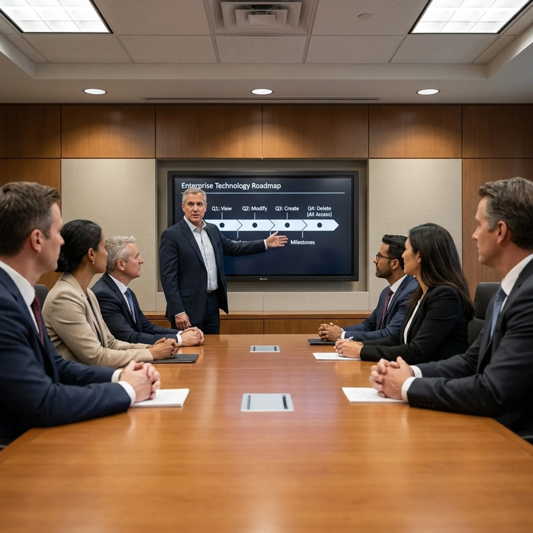 Fractional Chief Technology Officer collaborating with executive leadership on IT strategy.