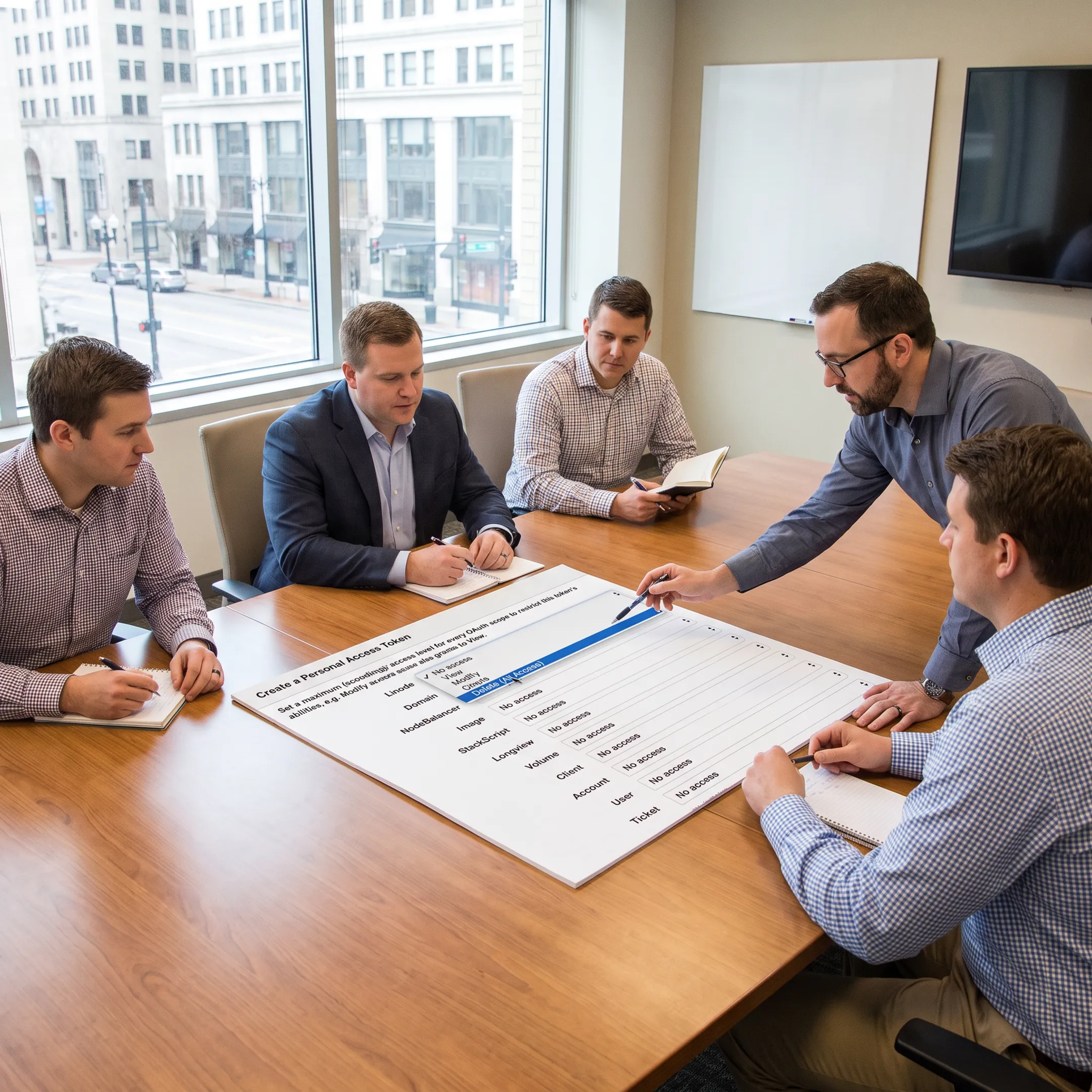 Strategic IT consulting team discussing digital transformation in Indianapolis