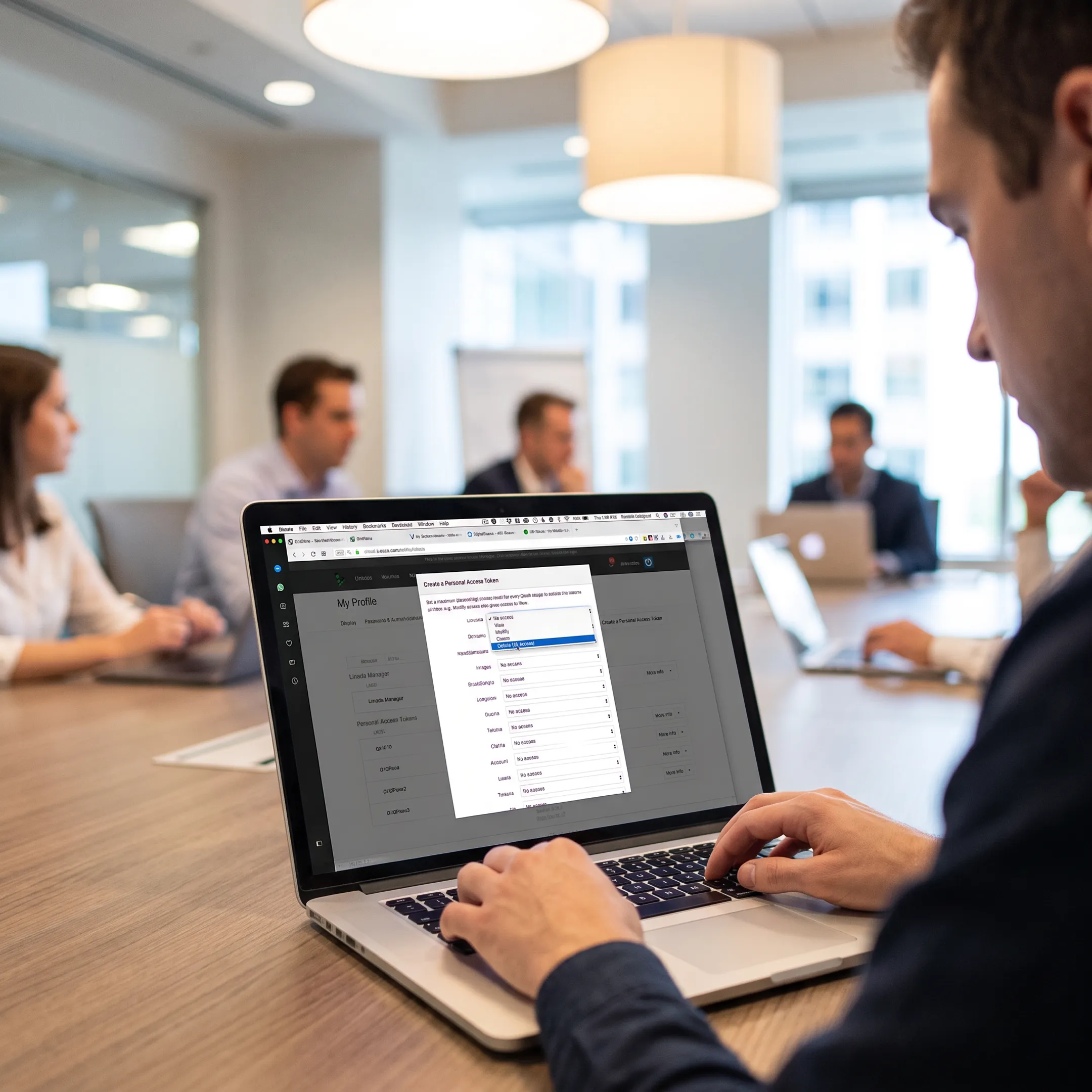 Nonprofit team collaborating on a custom mobile application interface
