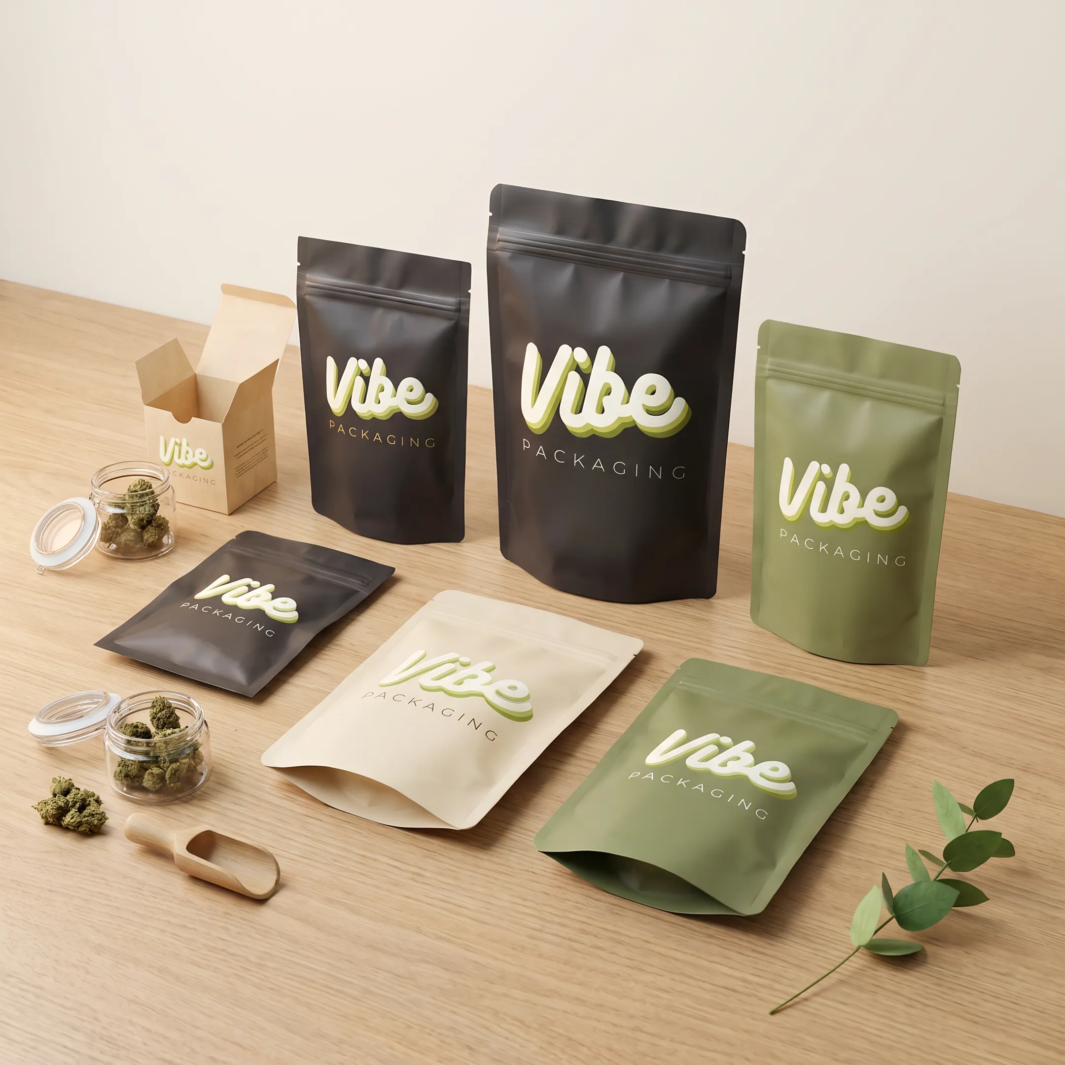Custom printed cannabis Mylar storage bags