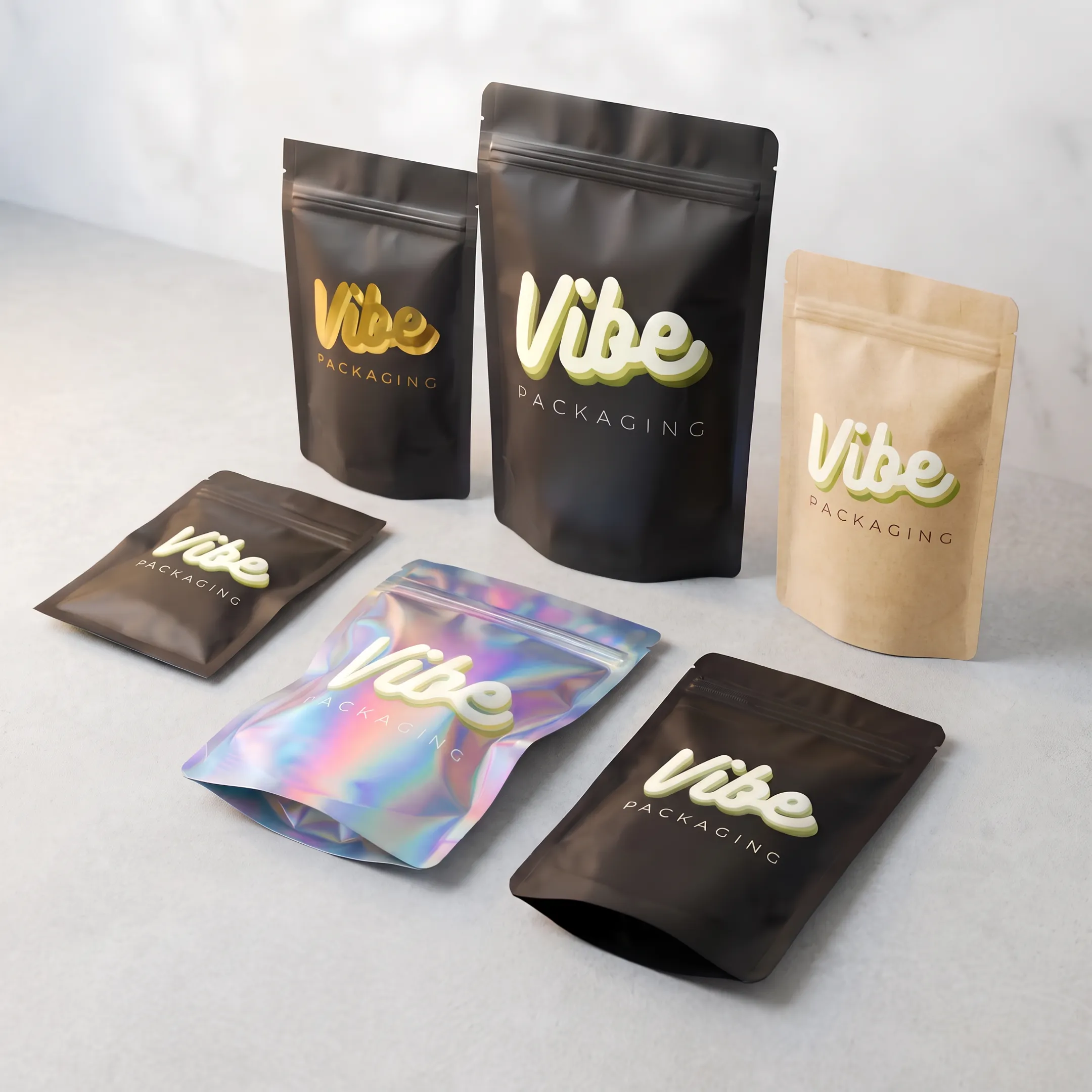 Custom printed Mylar bags and pouches for cannabis products