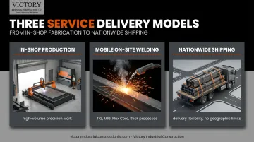 Three fabrication service delivery models comparison chart for project flexibility
