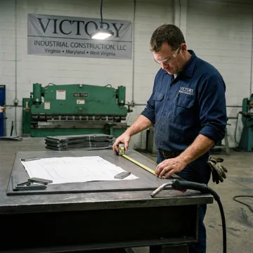 Fabricator measuring sheet metal components