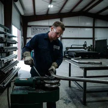 Precision tube bending in fabrication shop