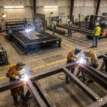Industrial fabrication and construction team