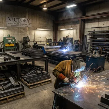 Precision metal fabrication shop with welding and CNC equipment