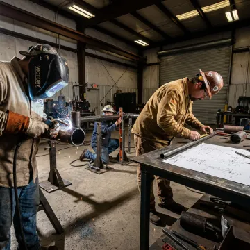 Industrial piping fabrication process